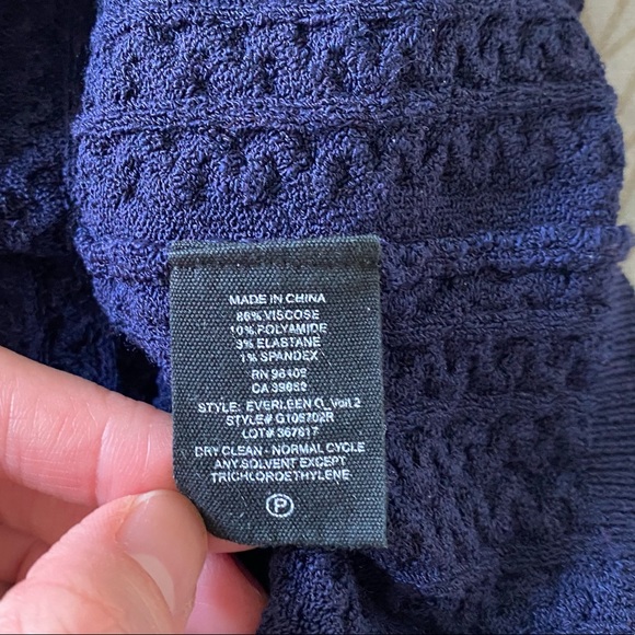 Theory High Neck Knit tank top, Navy Blue, Size P - Picture 9 of 9